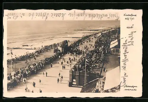 AK Westerland, Strandpromenade mit zahlreichen Passanten