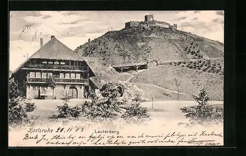 AK Karlsruhe, Lauterberg mit Burg