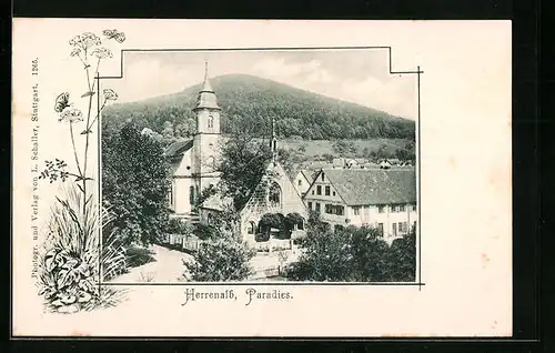 AK Herrenalb, Paradies mit Kirche