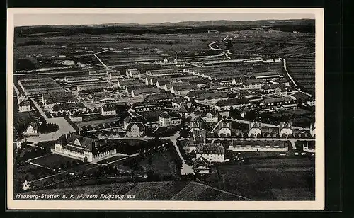 AK Heuberg-Stetten a. k. M., Fliegeraufnahme des Ortes