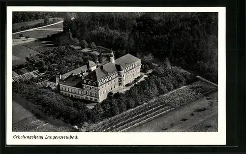 AK Langensteinbach, Erholungheim aus der Vogelschau