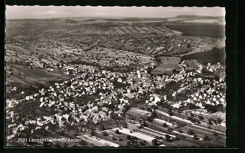 AK Langensteinbach /Baden, Fliegeraufnahme des Ortes