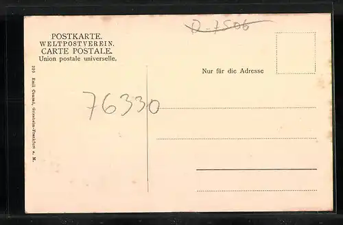 AK Herrenalb, Partie mit Konversationshaus und kath. Kirche