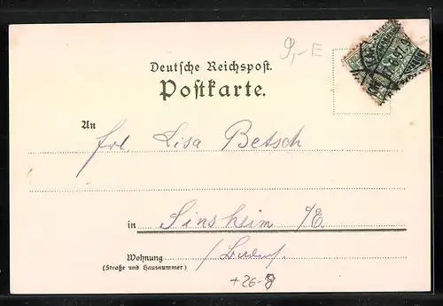 Lithographie Karlsruhe, Kaiserdenkmal