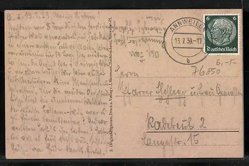 AK Annweiler, Ludwigshafener Erholungsheim aus der Vogelschau