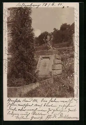 Foto-AK Fichtenberg /Württ., Kriegerdenkmal 1901