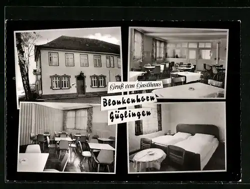 AK Güglingen, Gasthaus Blankenhorn, Bes.: Gerd u. Erika Plateo, verschiedene Ansichten