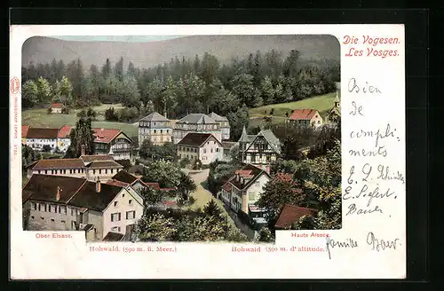 AK Hohwald, Teilansicht aus der Vogelschau