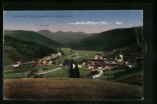 AK Breusch-Urbach, Totalansicht gegen den Donon gesehen