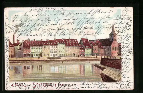 Künstler-AK Strassburg, Fischerstaden