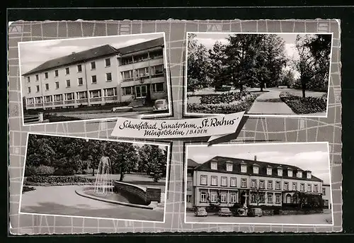 AK Mingolsheim /Baden, Schwefelbad und Sanatorium St. Rochus