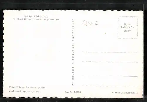 AK Hiddensee, Kloster Aussenansicht