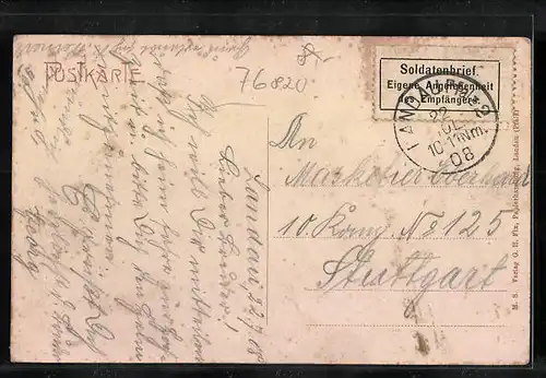 AK Landau, Rückansicht der neuen Festhalle