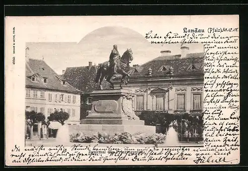 AK Landau /Pfalz, Denkmal des Prinzregenten