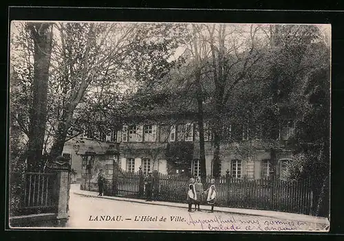 AK Landau /Pfalz, L`Hotel de Ville