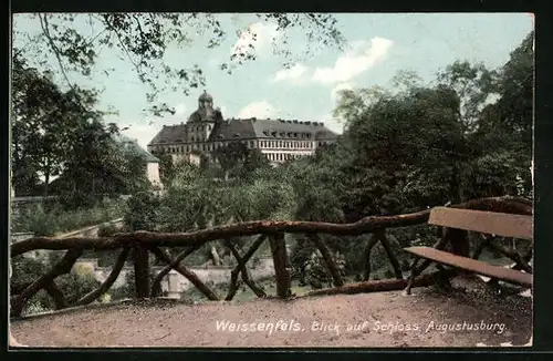 AK Weissenfels, Blick auf Schloss Augustusburg