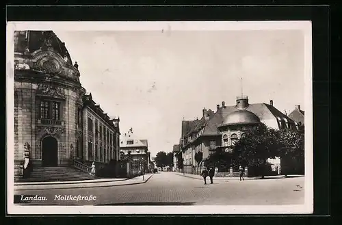 AK Landau, Partie an der Moltkestrasse