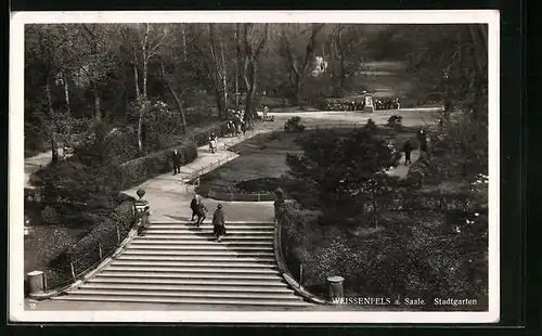 AK Weissenfels a. S., Partie am Stadtgarten