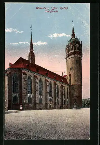 AK Wittenberg /Halle, Schlosskirche