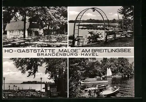 AK Brandenburg / Havel, HO-Gaststätte Malge am Breitlingsee