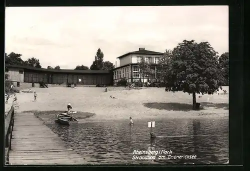 AK Rheinsberg / Mark, Strandbad am Grienericksee