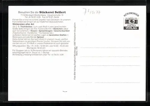 AK Dörzbach, Stickerei Seifert