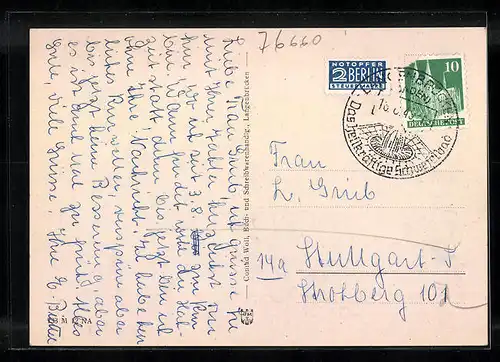 AK Langenbrücken b. Heidelberg, Partie am Rathaus, Amalienbad, Kirche