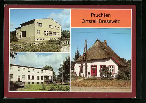 AK Pruchten-Bresewitz, Haus Boddenblick, Ferienhotel zur Seebrücke, Dorfstrasse