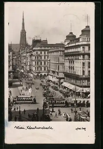 AK Wien, Kärntnerstrasse, Strassenbahn