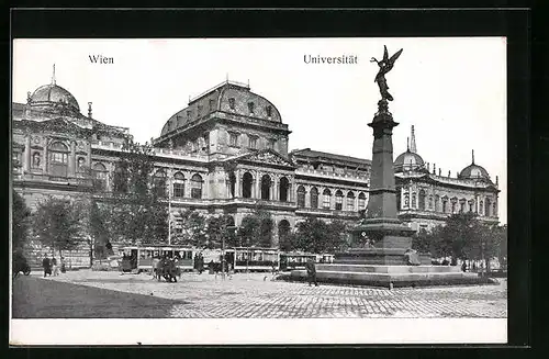 AK Wien, Universität mit Strassenbahn