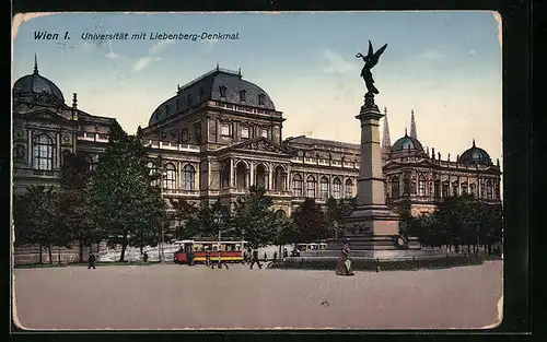 AK Wien, Universität mit Liebenberg-Denkmal