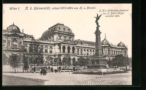 AK Wien, Universität mit Strassenbahn