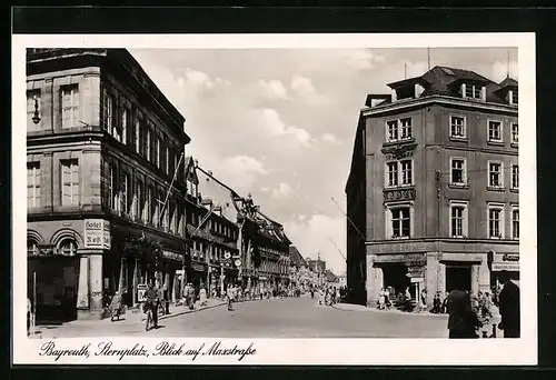 AK Bayreuth, Blick auf die Maxstrasse