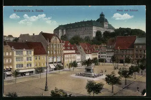 AK Weissenfels a. Saale, Markt und Schloss