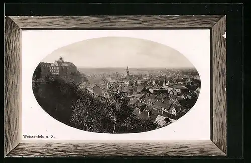 Präge-AK Weissenfels a. S., Ortsansicht aus der Vogelschau