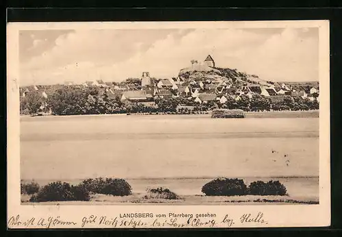 AK Landsberg, Teilansicht vom Pfarrberg gesehen