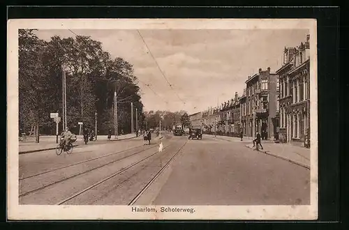 AK Haarlem, Schoterweg, Strassenbahn