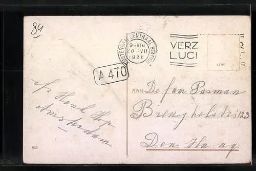 AK Amsterdam, Weesperplein, Strassenbahn