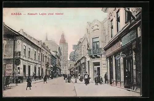 AK Kassa, Kossuth Lajos utcai részlet