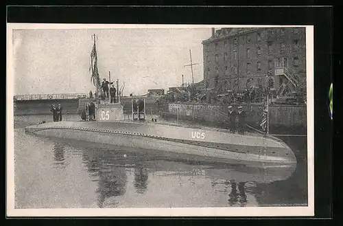 AK Deutsches U-Boot UC5 von Grossbritannien beschlagnahmt