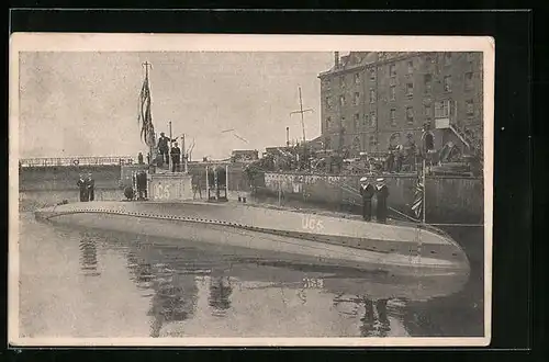 AK Deutsches U-Boot UC5 von Grossbritannien beschlagnahmt