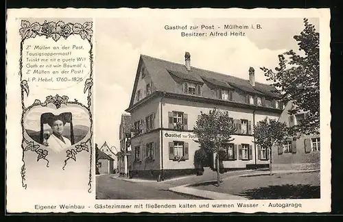 AK Müllheim i. B., Gasthof zur Post
