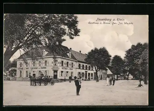 AK Neuenburg a. Rhein, Gasthaus zur Krone und Kutsche