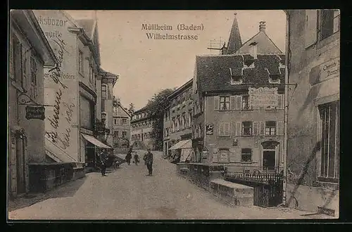 AK Müllheim /Baden, Blick in die Wilhelmstrasse