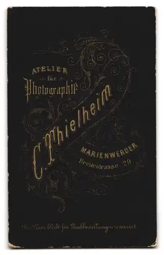 Fotografie C. Thielheim, Marienwerder, Breitestr. 29, Bürgerliche Dame mit moderner Frisur