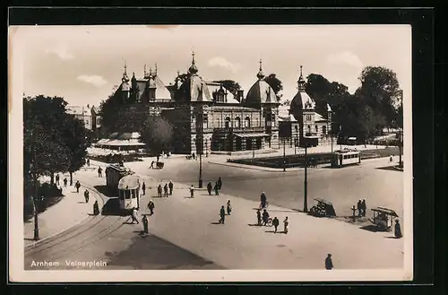 AK Arnhem, Velperplein, Strassenbahn