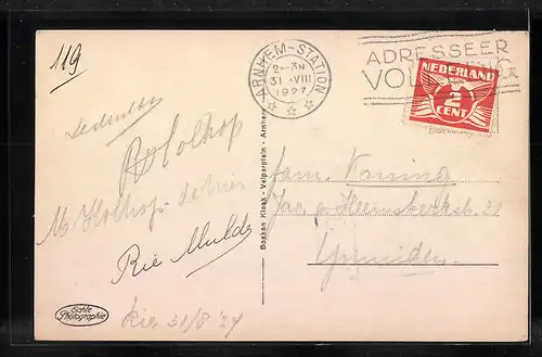 AK Arnhem, Velperplein, Strassenbahn