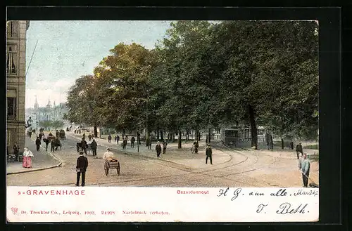 AK s` Gravenhage, Bezuidenhout, Strassenbahn
