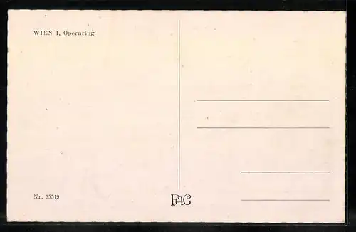 AK Wien, Strassenbahn am Opernring