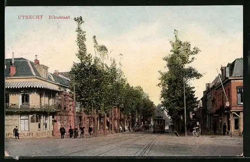 AK Utrecht, Biltstraat, Strassenbahn